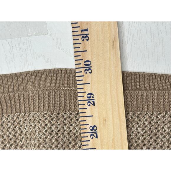 Pendleton Color Block Sweater Open Knit Pink White Brown Relaxed Winter Office M - Picture 11 of 11